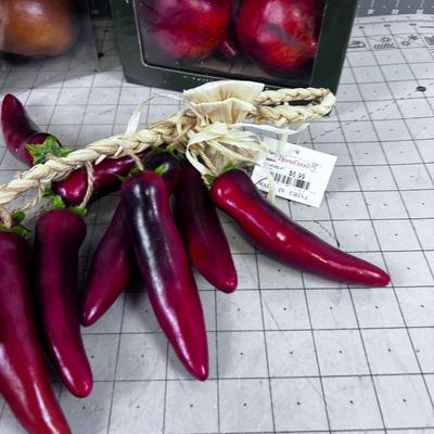 FAUX New: Pomegranate, Peppers and Pears. 