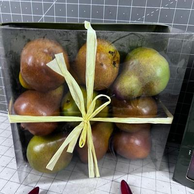 FAUX New: Pomegranate, Peppers and Pears. 