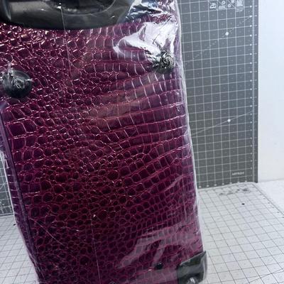 RED Kathy Zeeland Alligator Pattern Suitcase Brand new! 