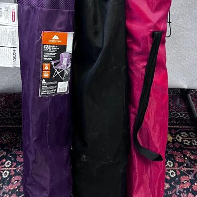 3 Folding Camp Chairs 