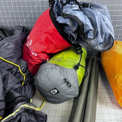 Tents, Hammocks,  Sleeping Pads, Bags and Poles
