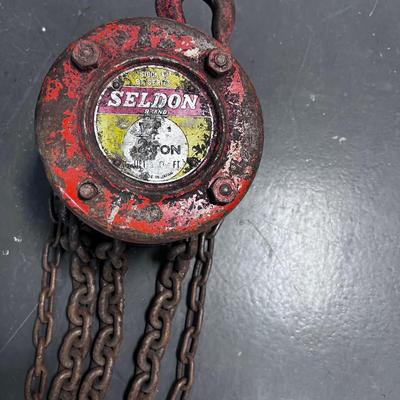 SELDON 2 Ton / 10 foot Block & Tackle Chain Hoist 