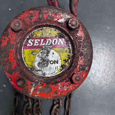 SELDON 2 Ton / 10 foot Block & Tackle Chain Hoist 