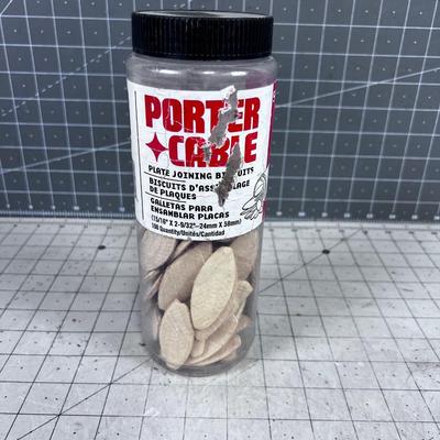 Partial Container of Plate Joining Biscuits