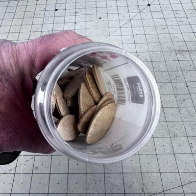 Partial Container of Plate Joining Biscuits