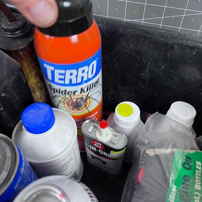 Tub Full of Garage Lubricants 