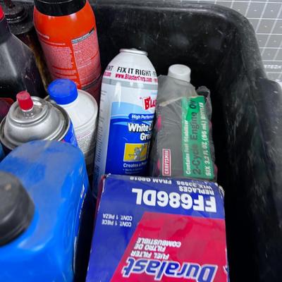 Tub Full of Garage Lubricants 