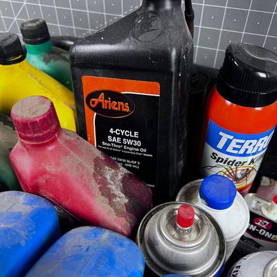 Tub Full of Garage Lubricants 