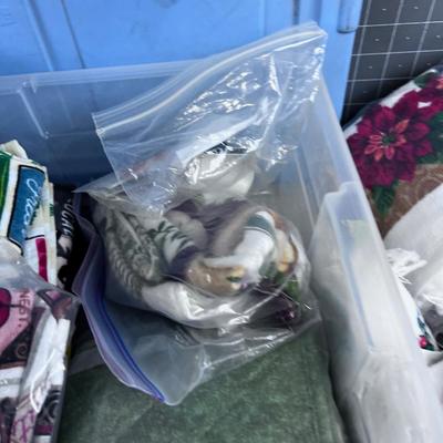 TOTE FULL OF Dish Towels and Pot Holder