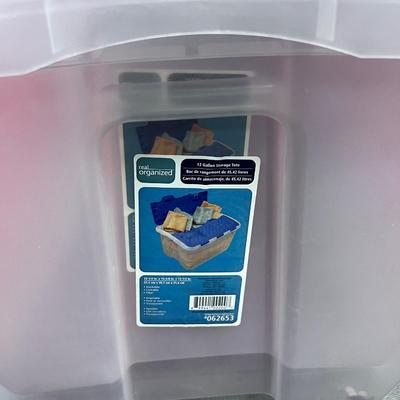 3 Totes; Clear and Gray
