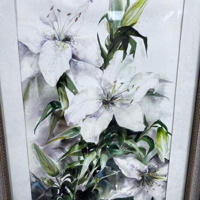 Print by Genevie Smith and a Watercolor Unsigned. 