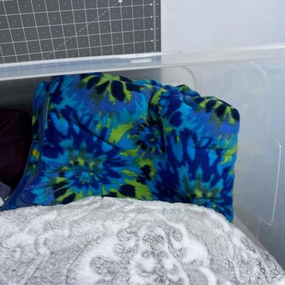 Tub Full of Fleece Blankets 