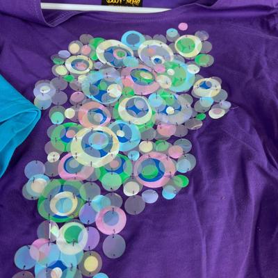 3 Bob Mackie - Tops Blue, Green, Purple 