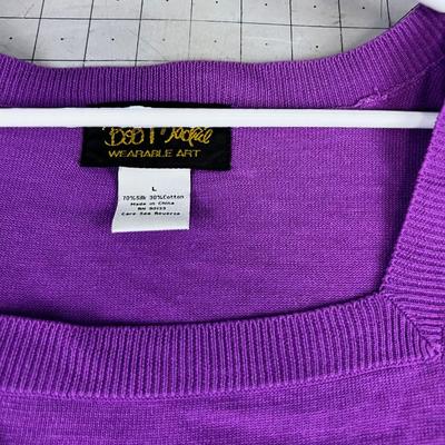 3 Bob Mackie -  Shirts Blue Purple. 