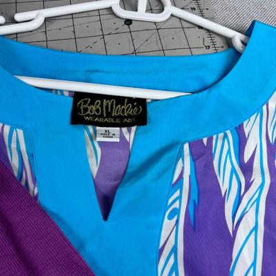 3 Bob Mackie -  Shirts Blue Purple. 