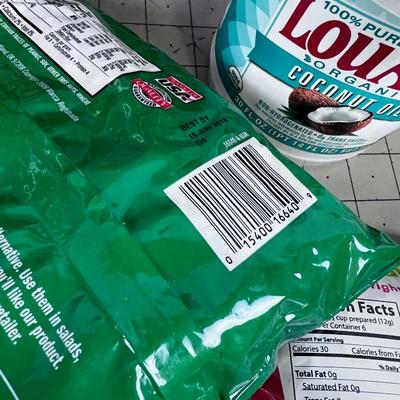 Another Food Lot; Cans, Barry Montreal Steak Seasoning, Coconut, Mazola