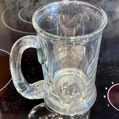 Set of 4 Princess House Cut Crystal Glass Beer Mugs