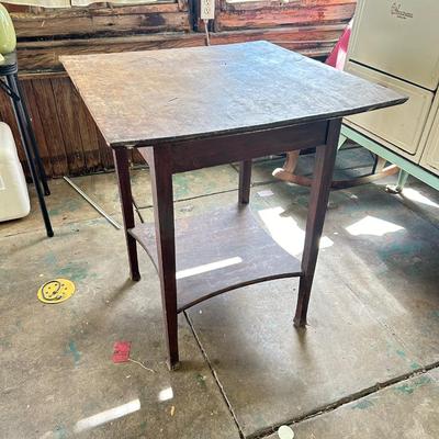 Solid Oak Wood Side Table