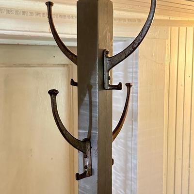 Vintage wooden coat rack