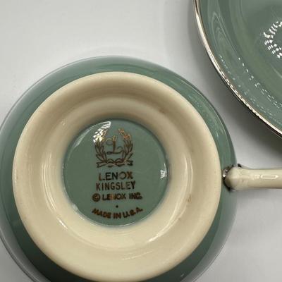 LENOX Kingsley Tea Cups & Saucers (16)