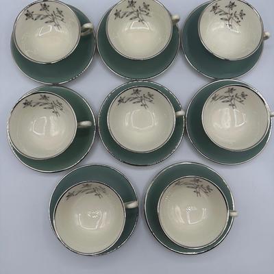LENOX Kingsley Tea Cups & Saucers (16)