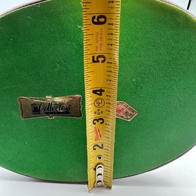 SIGNED A. Santini Figurine Art Deco Lady in Green