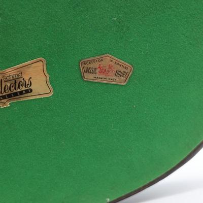 SIGNED A. Santini Figurine Art Deco Lady in Green