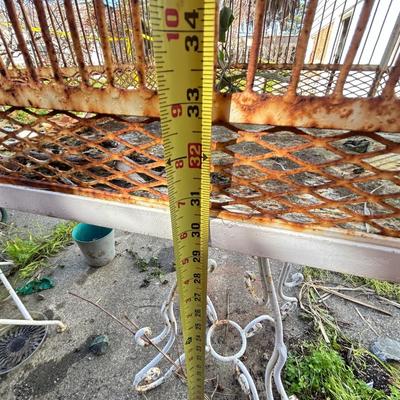 White Shabby Chic Birdcage - Antique birdhouse cage