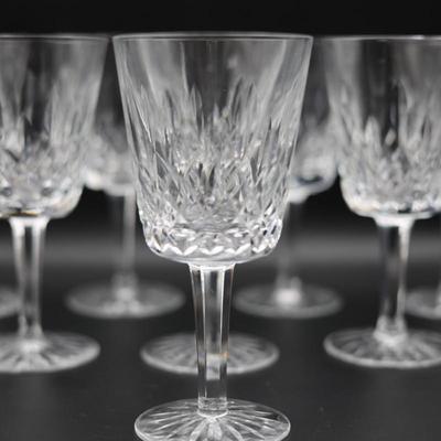 WATERFORD Crystal Lismore Claret Glass Goblets (Set of 8)