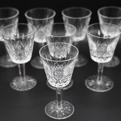 WATERFORD Crystal Lismore Claret Glass Goblets (Set of 8)