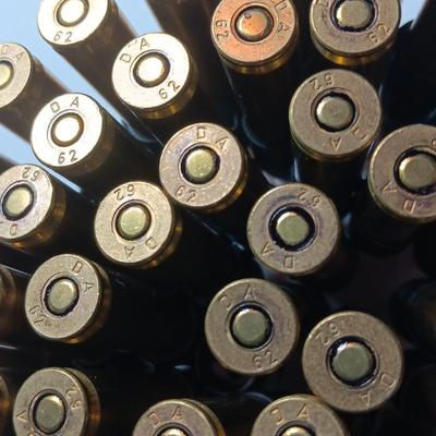 50 rounds of linked ammunition - marked DA 62
