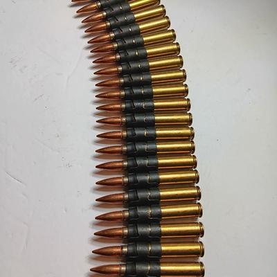 50 rounds of linked ammunition - marked DA 62