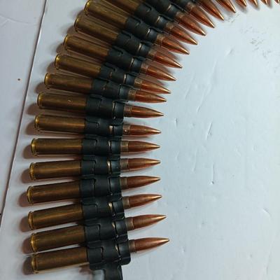 50 rounds of linked ammunition - marked DA 62