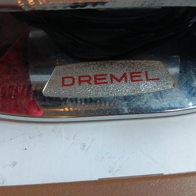 Vintage Dremel electric shoe polish machine / Buffer with leather care products