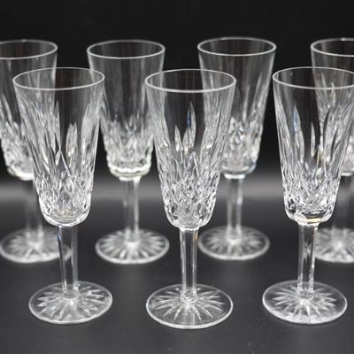 WATERFORD Crystal Lismore Claret Champagne Glasses (Set of 8)