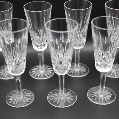 WATERFORD Crystal Lismore Claret Champagne Glasses (Set of 8)