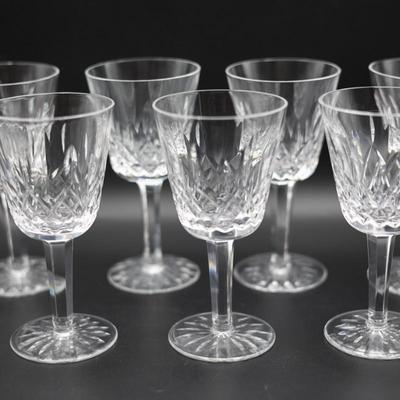 WATERFORD Crystal Lismore Wine Glasses (Set of 8)