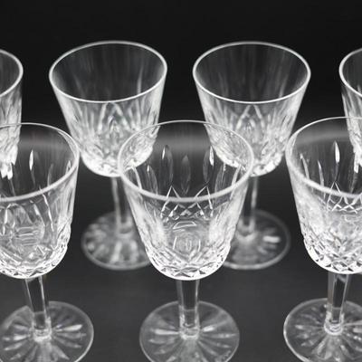WATERFORD Crystal Lismore Wine Glasses (Set of 8)