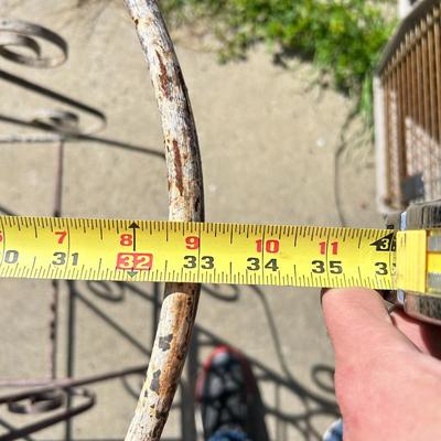 Late 20th-Century Nicely-Sized Two-Tier Victorian-Style Forged Steel & Steel Wirework Plant Stand