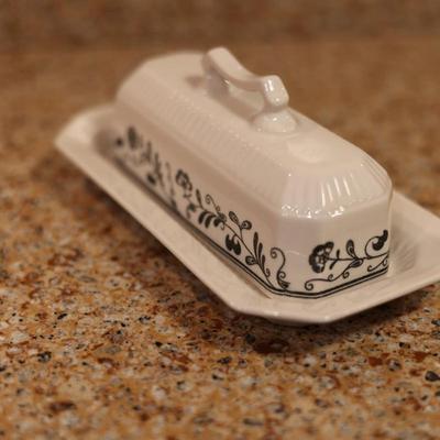 Vintage Independence Ironstone Butter Dish