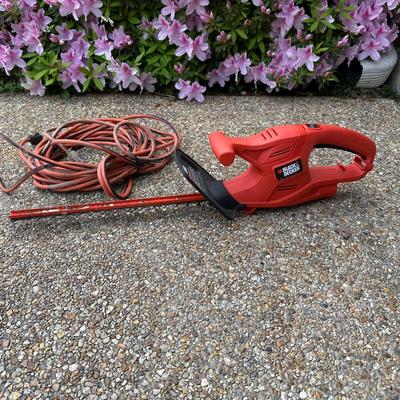 Black & Decker Hedge Trimmer & Extension Cord