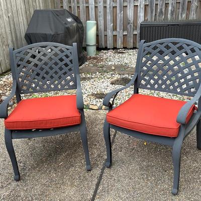 Two Outdoor Chairs and One Bench