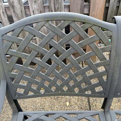 Two Outdoor Chairs and One Bench