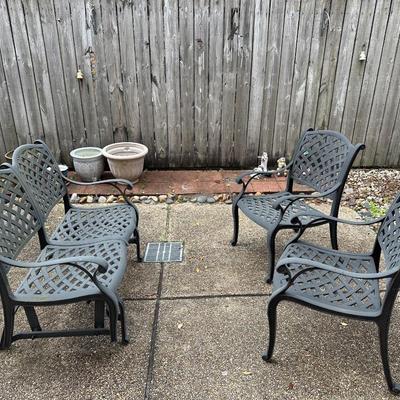 Two Outdoor Chairs and One Bench