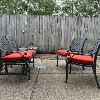 Two Outdoor Chairs and One Bench