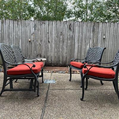 Two Outdoor Chairs and One Bench