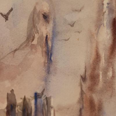 Three Vertical Signed & Framed Original Artwork (3)