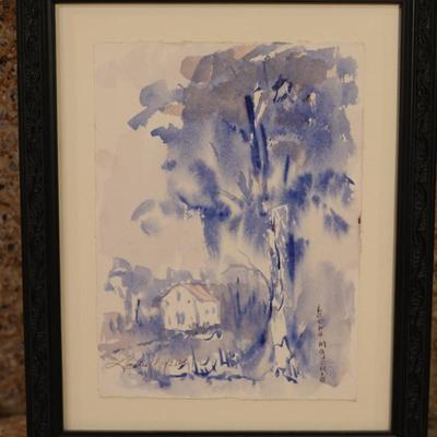 Three Vertical Signed & Framed Original Artwork (3)