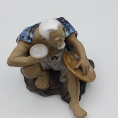 Vintage Chinese Shiwan Mudman Figurine