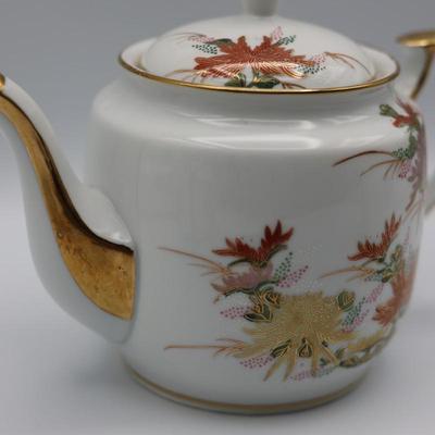 Vintage Japanese Teapot, Sugar Bowl & Creamer